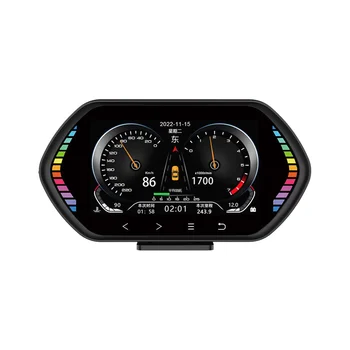 F12 Univerzalno HUD Head-Up Zaslon OBD2 GPS Inteligentni merilnik Hitrosti Merilnik Nagiba Avto Dodatki