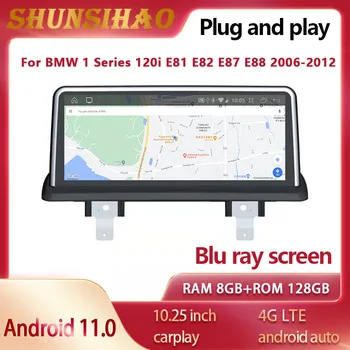 Blu ray avto radio GPS Za 10.25 palec 1 Serija 120i E81 E82 E87 E88 2006-2012 večpredstavnostna avto avdio CarPlay android vse v enem