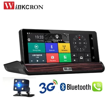 7.0 palčni 3G, GPS Navigacija za Android 5.1 Avto Rearview Mirror FHD 1080P Dash Cam Video Snemalnik 1GB+16GB, Wifi, Bluetooth 170 stopinj