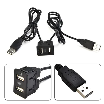 Trajno Praktično Podaljšek Adapter za Priključek Kabla Črna A-tip Vrata USB Pribor Dvojno USB Enostaven Za Namestitev