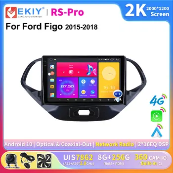 EKIY 2K Zaslon Carplay avtoradio Za Ford Figo 2015-2018 Multimedijski Predvajalnik Videa Auto 2 Din Autoradio Stereo Navigacija GPS DVD