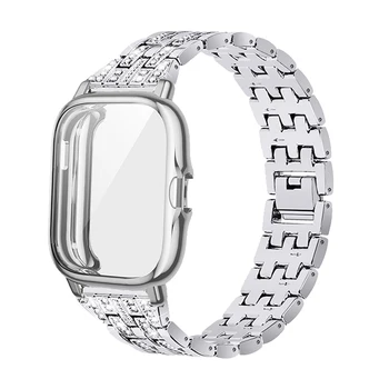 20 mm, Diamant Trak Za Amazfit Bip S U Lite GTS 2 3 4 Mini Band Z Zaščitnik Primeru Kovinska Zapestnica Zaslon Watchband Dodatki