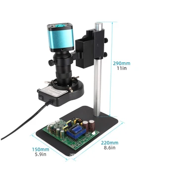 1600 W 4 K Industrijske Video Mikroskopom Mobilni Telefon Popravila 130X Zoom Fotoaparat Dolgo, LED Luči, ki se Uporabljajo V Digitalni Image Acquisition