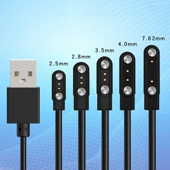 2 Pin Močan Magnetni Naboj Kabla USB, Polnjenje Linija Kabel Vrv Črno Bele Barve Ure Univerzalni