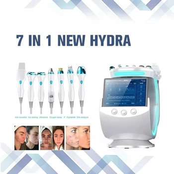 Najnovejši Hydro mehanična dermoabrazija 7 v 1 Smart Ice Blue Kože Sistem za Upravljanje Večnamenske Obraza Lepota Stroj Za Globoko Čiščenje