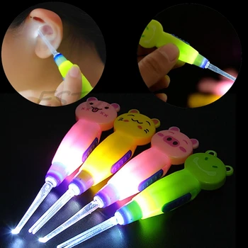 Odraslih Otrok Bele Svetlobe LED Svetilka Uho Čiščenje Odstranjevalec Tweezer Earpick 3 v 1 Dropship